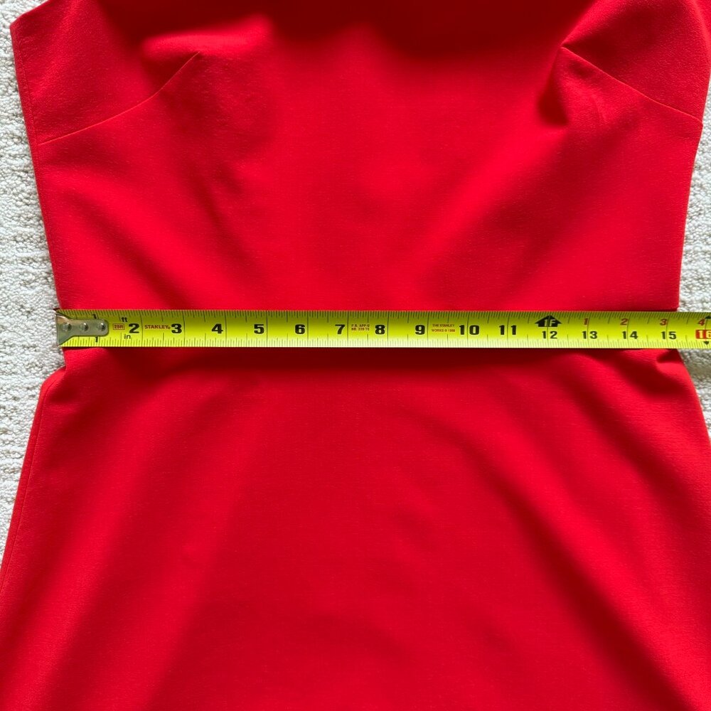 BANANA REPUBLIC | Lightweight Wool Orange Sleeveless Fit & Flare Dress Sz 8 - Picture 5 of 7